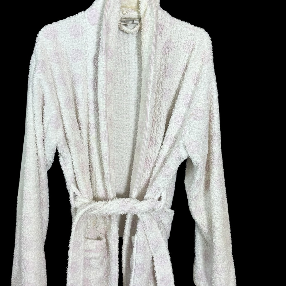 Coldwater Creek White Plush Robe with Shawl Collar